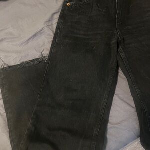 Zara Charcoal Distressed Jeans